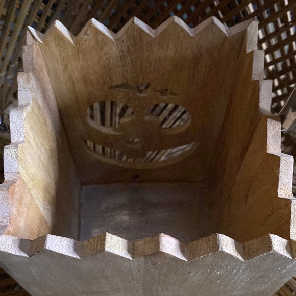 Creepy and Cute Solid Wood Frankenstein’s Monster Rope Handled Kooky Luminary 🎃 - Picture 8 of 16